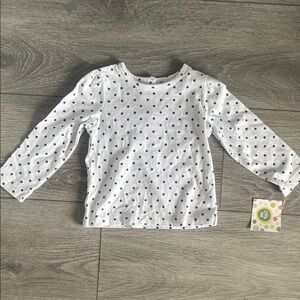 Little Me Polka Dot Long Sleeve Kids Shirt